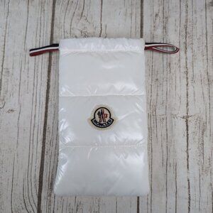 Moncler White Puffy Eyewear Pouch And Eyewear Cloth